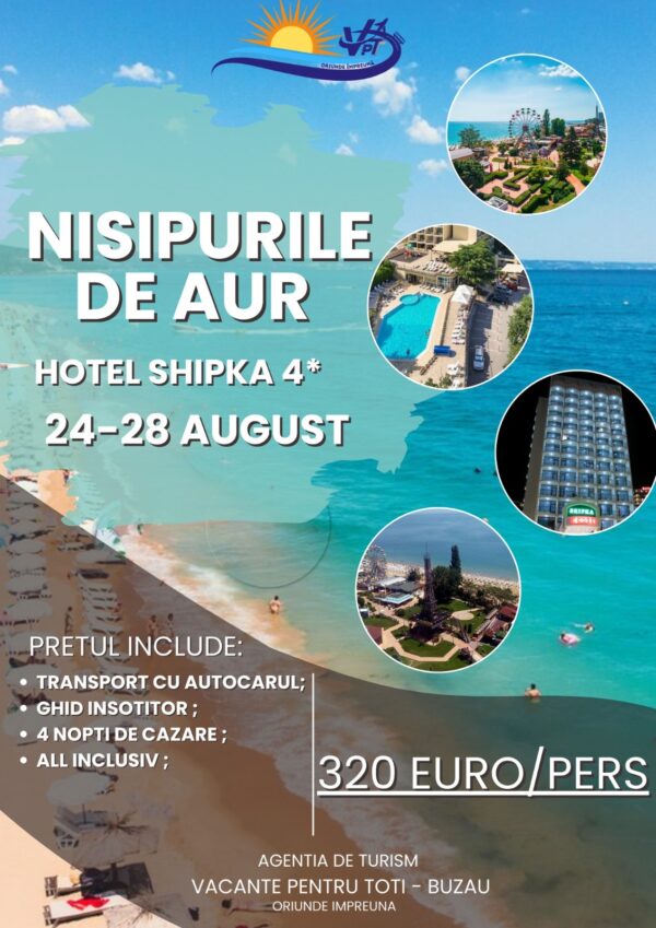 Sejur Nisipurile de Aur — Hotel Shipka 4* All Inclusive — 24-28 August